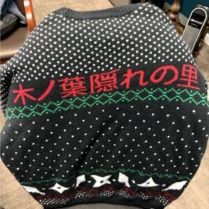 Stylish Black and Red Crewneck Sweater